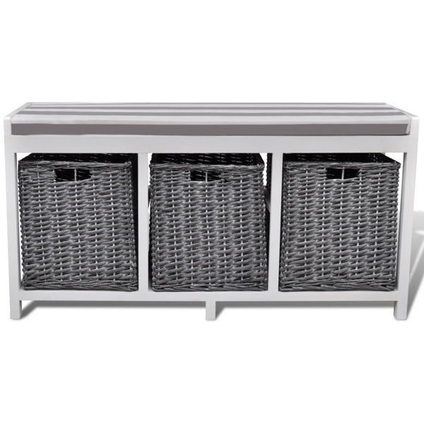 House of Hampton Sitzbank aus Holz mit Stauraum & Bewertungen | Wayfair.de